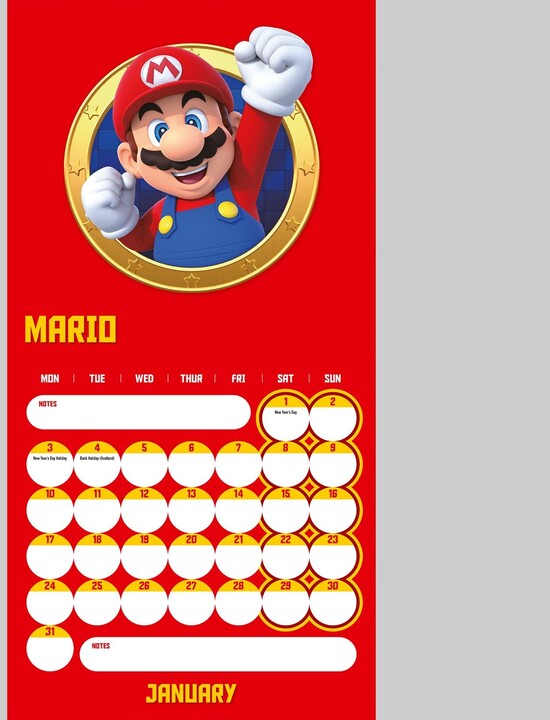 Kalendář 2022 - Super Mario (červený)_1082728715