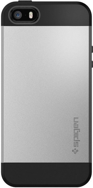 Spigen Slim Armorsatin kryt pro iPhone SE/5s/5, stříbrná_922512854