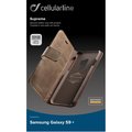 CellularLine prémiové kožené pouzdro typu kniha Supreme pro Samsung Galaxy S9 Plus, hnědé_1805456811