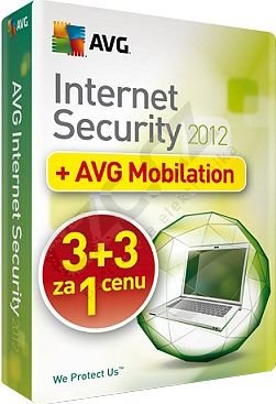 AVG Internet Security 2012-3 lic. 12 měsíců BOX+ 3 lic. AVG Mobilation_370795368