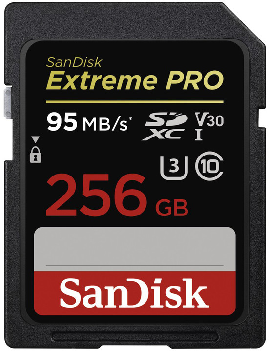 SanDisk SDXC Extreme Pro 256GB 95MB/s UHS-I U3 V30_910731596