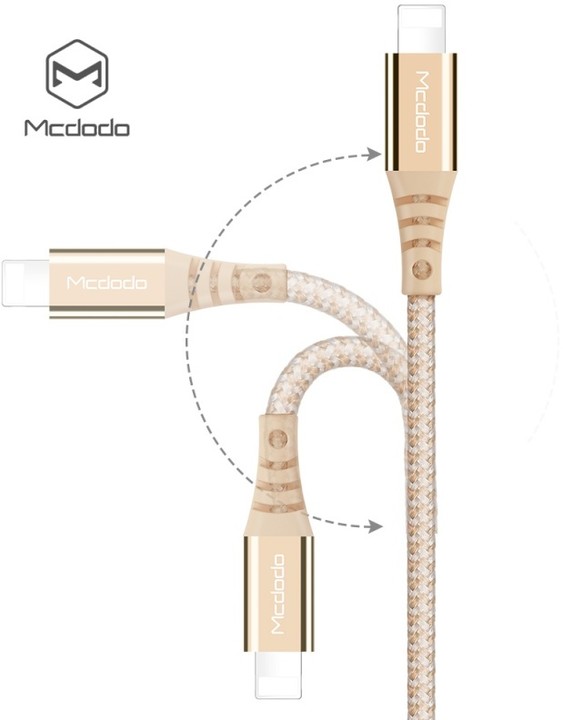 Mcdodo Flash datový kabel Lightning, 1,8m, zlatá_1773154110