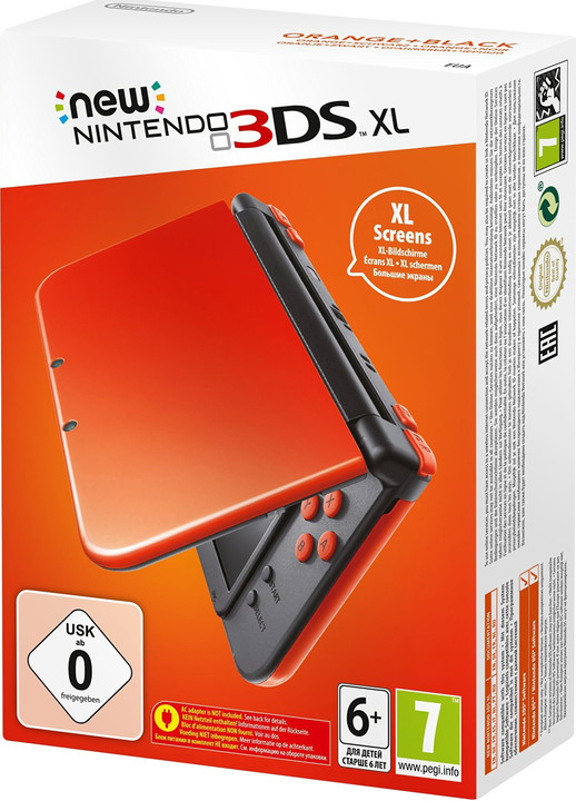 Nintendo New 3DS XL, oranžová/černá_903117089