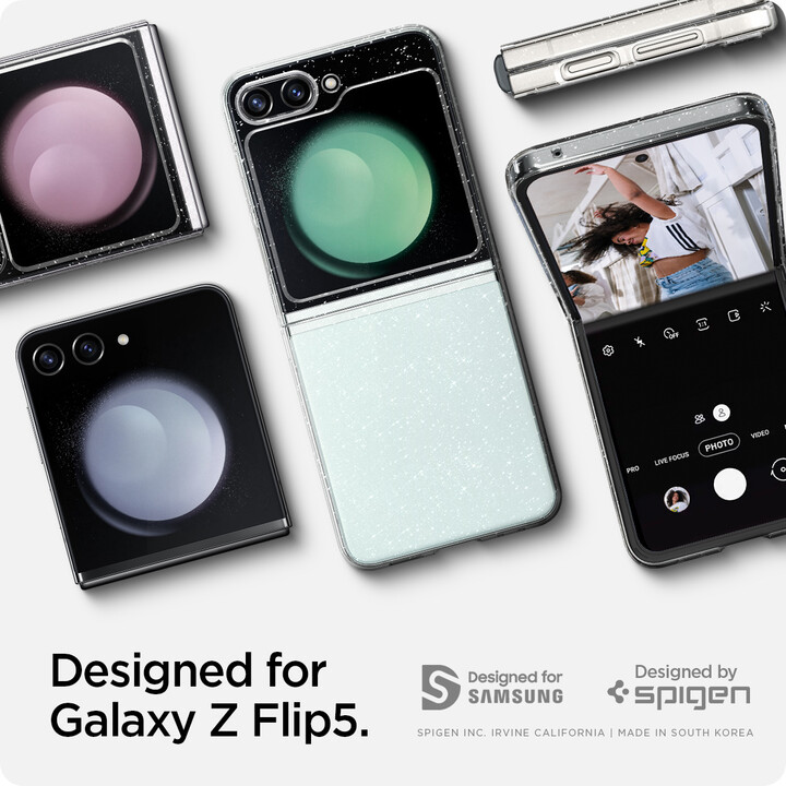 Spigen ochranný kryt Air Skin Glitter pro Samsung Galaxy Z Flip5, crystal quartz_545526793