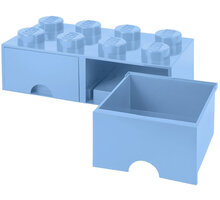 Úložný box LEGO, 2 šuplíky, velký (8), světle modrá_160755296