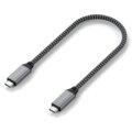 Satechi kabel USB-C - USB-C, USB4 40Gbps, opletený, 25cm, šedá_945057067
