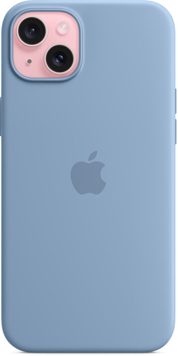 Apple Silikonový kryt s MagSafe pro iPhone 15 Plus, ledově modrá_1388015020