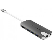Gmobi Multi-port USB-C Hub HDMI a Ethernet, šedá_158576887