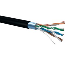FTP kabel Conexpro O5EFTP-LSE, CAT5e, PE, 24AWG, 305m, černá_1424261393