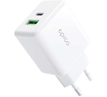 EPICO síťová nabíječka Pro II, USB-C, USB-A, 38W, bílá_1427182731
