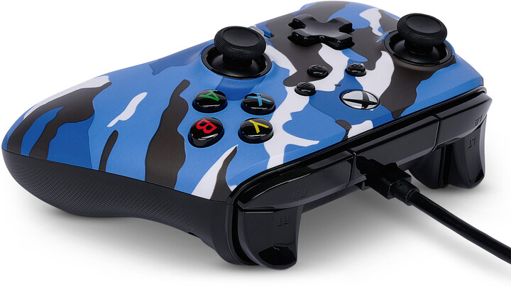 PowerA Enhanced Wired Controller, Blue Camo (PC, Xbox Series, Xbox ONE)_37456977