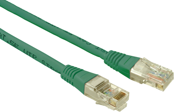 Solarix Patch kabel CAT5E UTP PVC 1m zelený non-snag-proof_462010860
