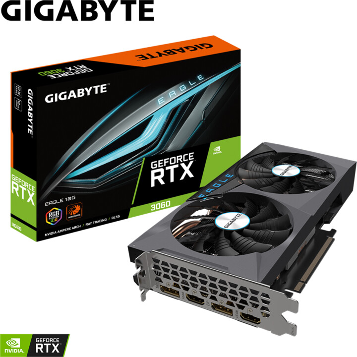 GIGABYTE GeForce RTX 3060 EAGLE 12G, LHR, 12GB GDDR6_526735059