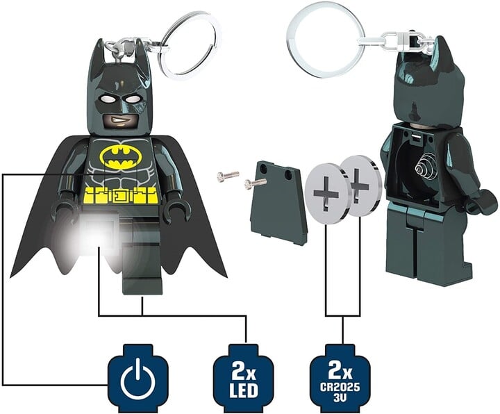 Klíčenka LEGO DC Super Heroes - Batman, svítící figurka