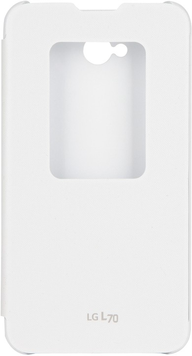 LG flipové pouzdro QuickWindow CCF-400 pro LG L70, bílá_869570703