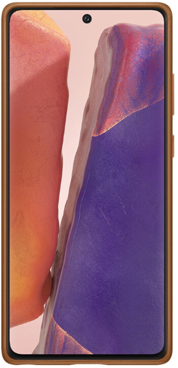 Samsung kožený kryt pro Samsung Galaxy Note20, hnědá_803155442