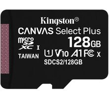 Kingston Micro SDXC Canvas Select Plus 100R 128GB 100MB/s UHS-I