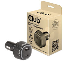 Club3D autonabíječka pro notebooky 63W, USB-A, USB-C CAC-1922