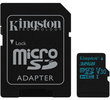 Kingston Micro SDHC Canvas Go! 32GB 90MB/s UHS-I U3 + SD adaptér_317047791