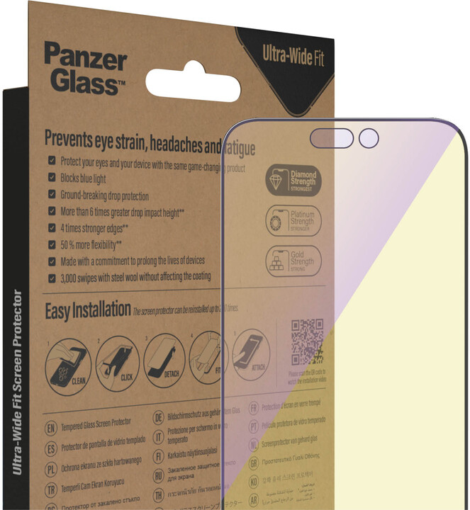 PanzerGlass ochranné sklo pro Apple iPhone 14 Pro Max s Anti-BlueLight vrstvou a_667660471