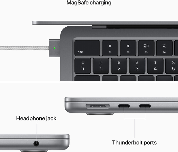 Apple MacBook Air 13, M2 8-core, 16GB, 512GB, 10-core GPU, vesmírně šedá (M2, 2022)_349511429