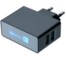 CONNECT IT CI-153 síťová nabíječka - USB, černá