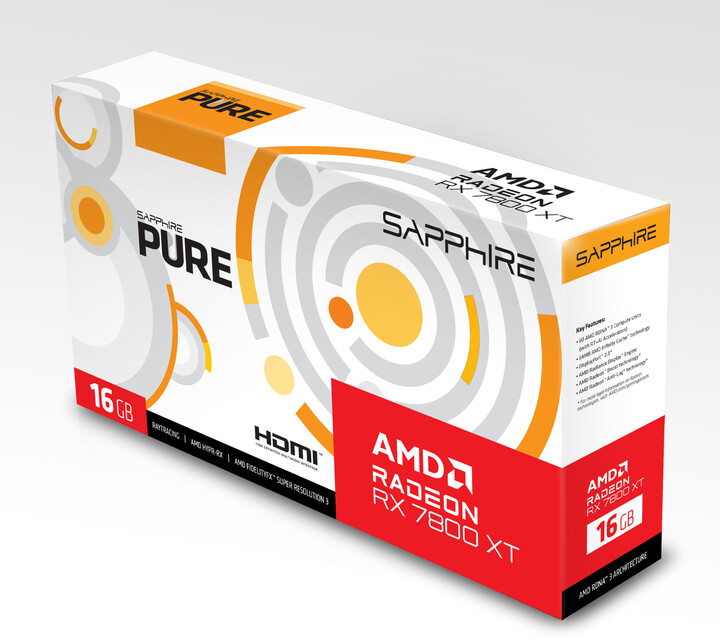 Sapphire PURE AMD Radeon™ RX 7800 XT GAMING OC 16GB, 16GB GDDR6_1481068592