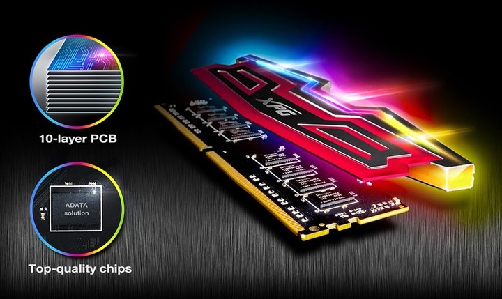 ADATA XPG SPECTRIX D40 8GB DDR4 2400, červená_936808689