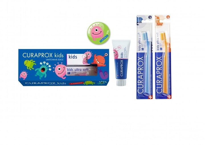 Dárková sada CURAPROX Kids limitovaná edice, vodní meloun, 1450 ppm F_1819659017