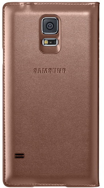 Samsung flipové pouzdro S-View EF-CG900B pro Galaxy S5, zlatá_1116376305