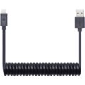 CONNECT IT Wirez Apple Lightning - USB spirálový flexibilní kabel, 1,2 m, černý_1678951210