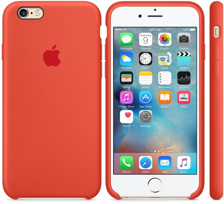 Apple iPhone 6s Silicone Case, oranžová_1371248170
