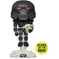 Figurka Funko POP! Star Wars: The Mandalorian - Dark Trooper with Grogu Glow in the Dark