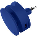 USBEPower AERO MINI charger 2USB ports cable, modrá