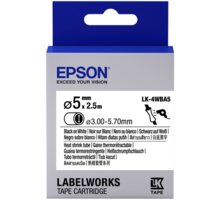 Epson LabelWorks LK-4WBA5, páska pro tiskárny etiket, 5mm, 2,5m, černo-bílá C53S654904