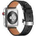 MAX kožený řemínek pro Apple Watch 4/5, 40mm, černá_1219490283