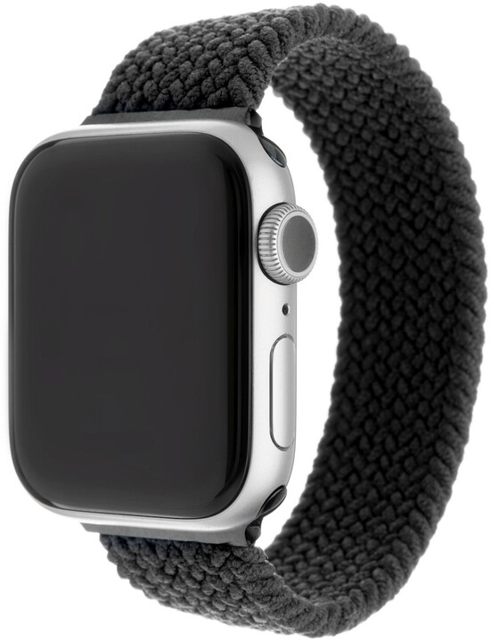 FIXED nylonový řemínek pro Apple Watch, 38/40mm, velikost S, černá