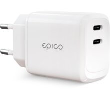 EPICO síťová nabíječka, 2x USB-C, 45W, bílá 9915101100143