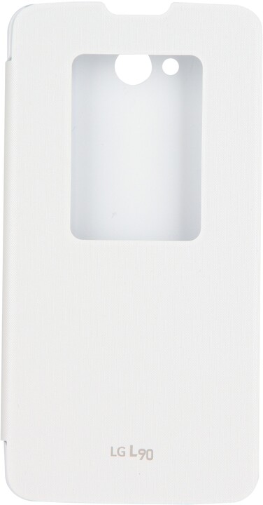 LG flipové pouzdro QuickWindow CCF-380 pro LG L90, bílá_1216555777