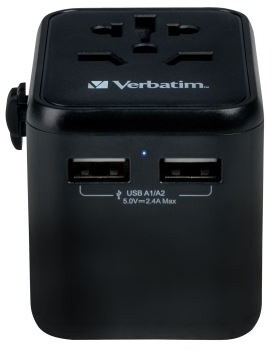 Verbatim univerzální cestovní adaptér UTA-01, 2x USB-A_354705261