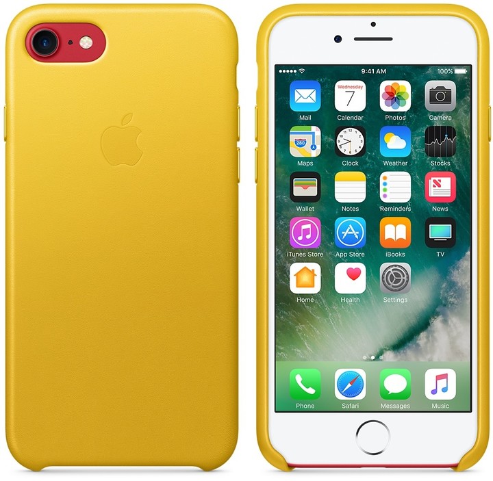 Apple iPhone 7 Leather Case, slunečnicová_1851592330
