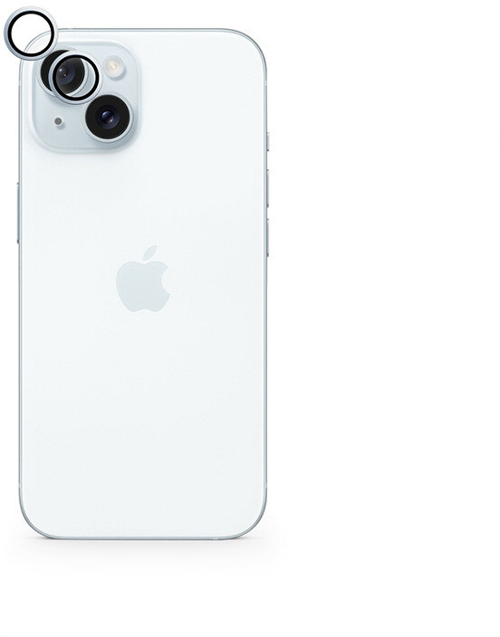 EPICO hliníkové tvrzené sklo na čočky fotoaparátu pro Apple iPhone 15 / 15 Plus, modrá_722212791