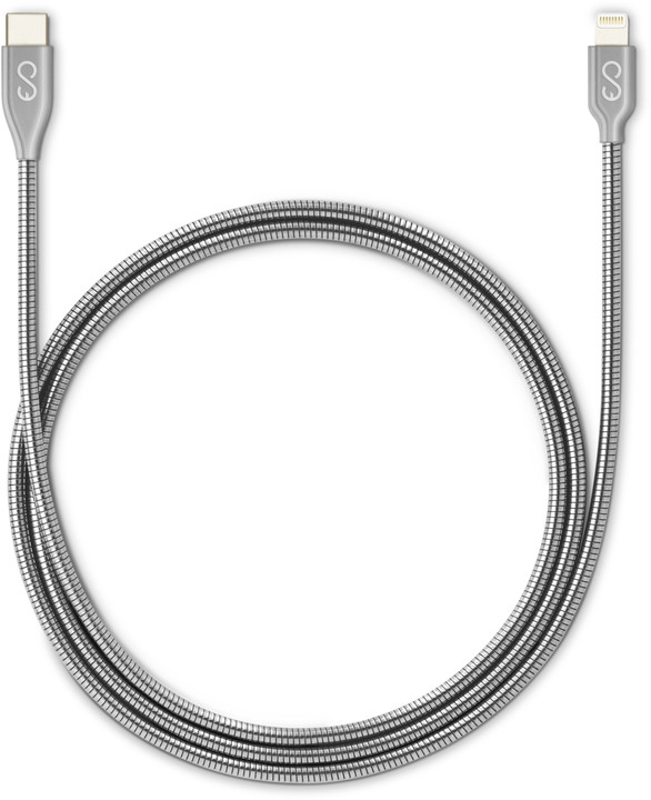 EPICO metallic USB-C kabel s lightning konektorem, 1,2m, stříbrný_311397778