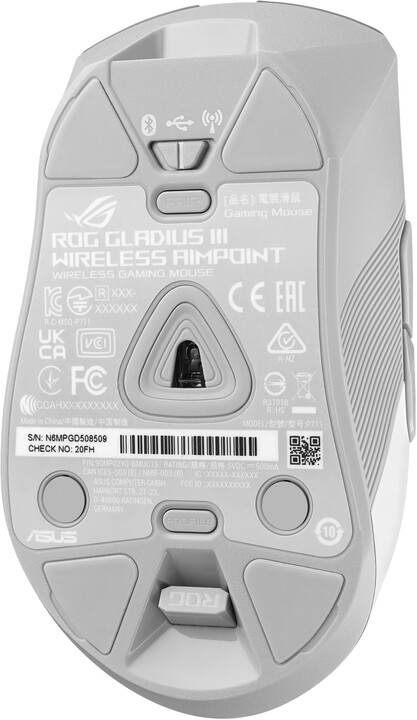 ASUS ROG Gladius III Wireless Aimpoint, bílá_504752008