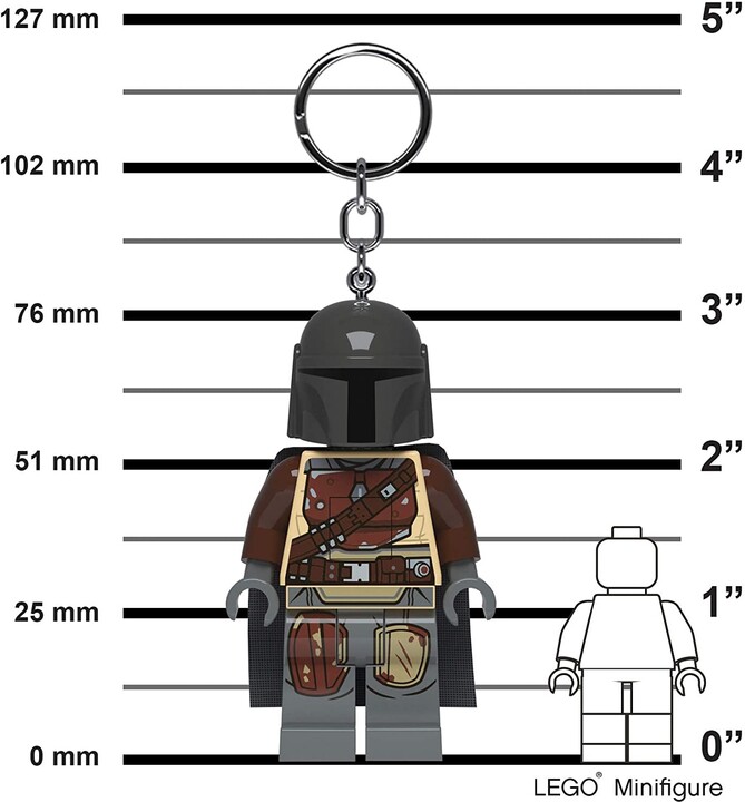 Klíčenka LEGO Star Wars - Mandalorian, svítící figurka