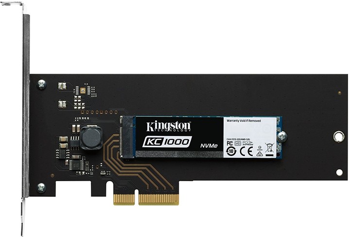 Kingston KC1000 NVMe PCIe SSD M.2+HHHL AIC - 240GB_793844482