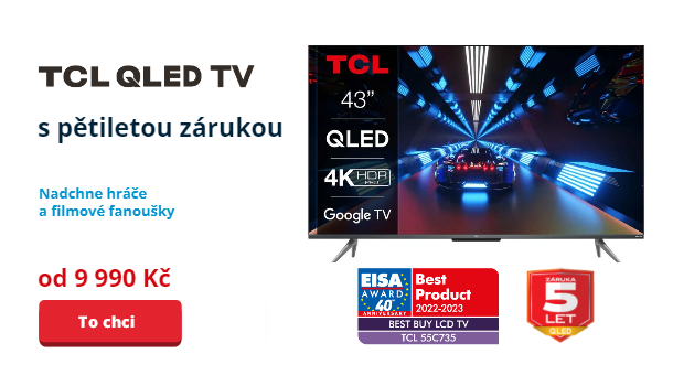 TCL QLED TV s pětiletou zárukou