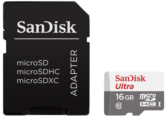 SanDisk Micro SDHC Ultra Android 16GB 48MB/s UHS-I + SD adaptér_1516926062