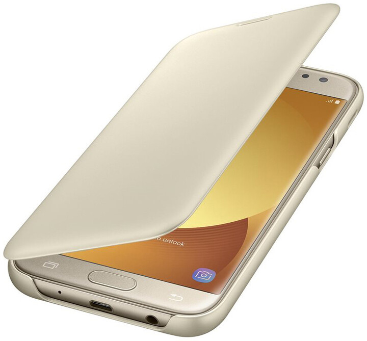 Samsung Galaxy J5 Flipové pouzdro, Wallet Cover, zlaté_2061682718