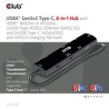 Club3D hub USB-C, 6-in-1 Hub s HDMI 8K60Hz/4K120Hz, 2xUSB-A, RJ45 a 2xUSB-C, 1xData, 1xPD 3.0_329492862